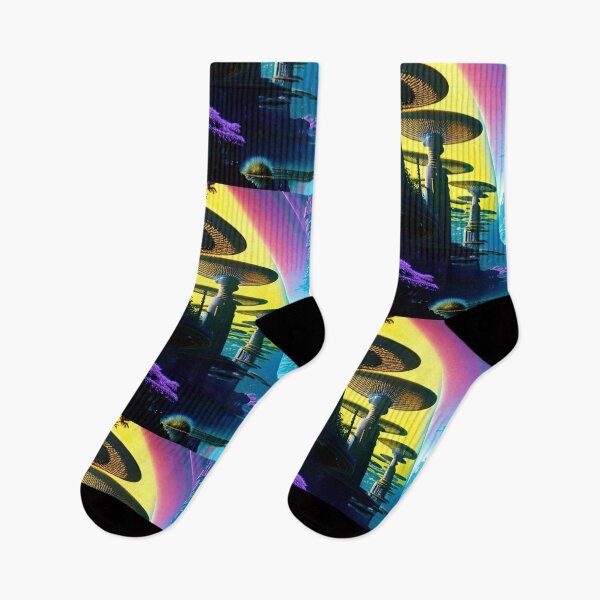 Item preview, Psychedelic Cyberpunk Alien Trippy Landscape 112 designed and sold by Benito Del Ray.