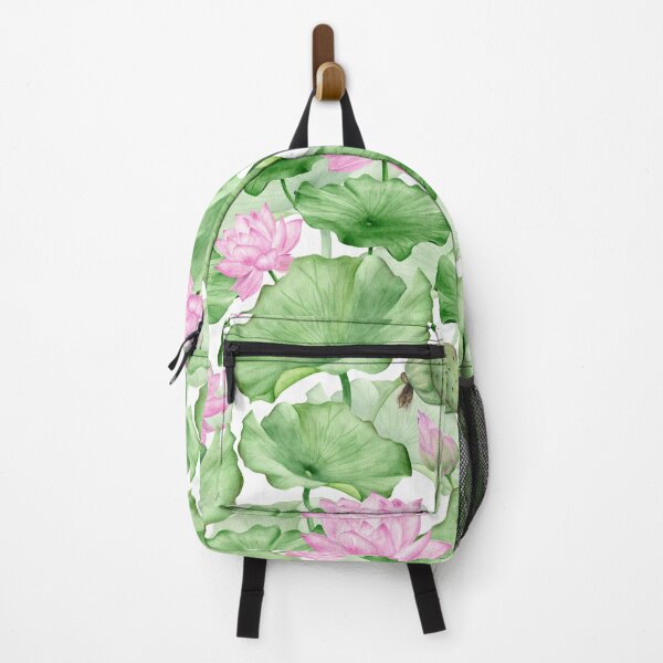 Item preview, Watercolor Pink Lotus Flowers with Leaves  designed and sold by silviaol.