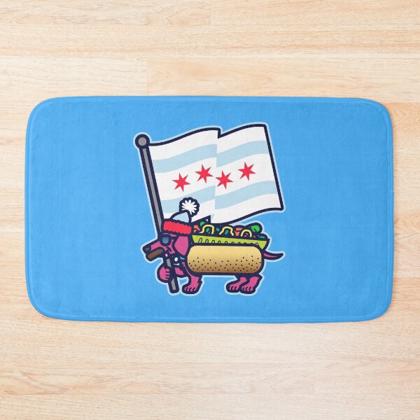 Item preview, Chicago Stocking Cap Dog with Flag designed and sold by dangerhuskie.