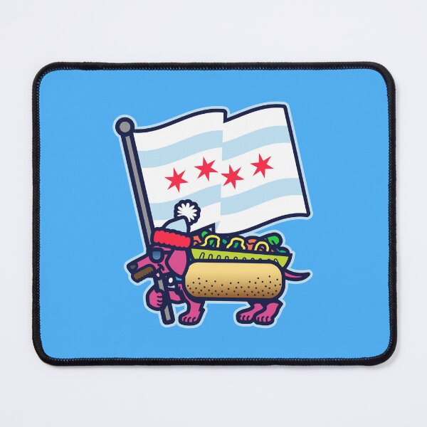 Item preview, Chicago Stocking Cap Dog with Flag designed and sold by dangerhuskie.