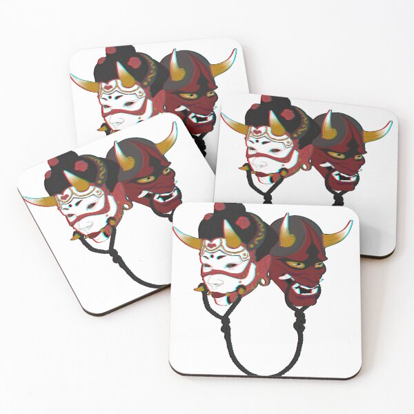 Item preview, Dual Hannya masks designed and sold by Sed R.