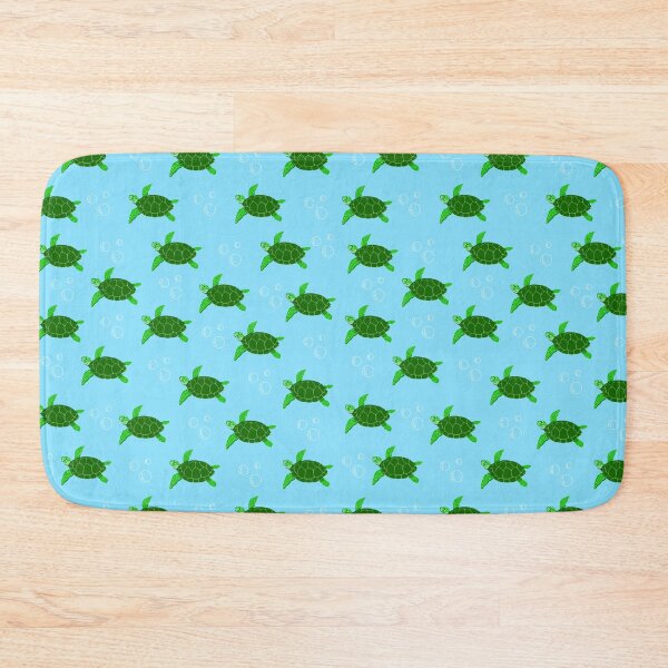 Item preview, Green Turtles Swimming with Bubbles Pattern designed and sold by SMillustrations.