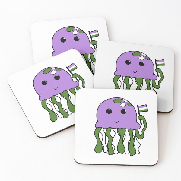 Item preview, Genderqueer flag jellyfish designed and sold by bookwoof.