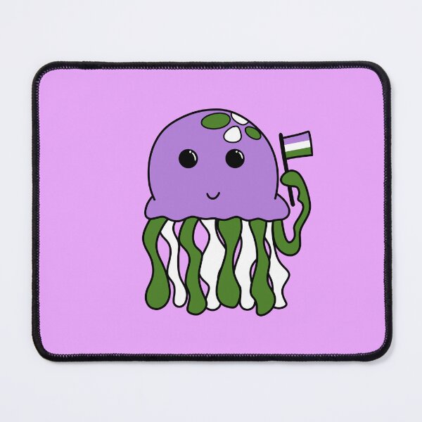 Item preview, Genderqueer flag jellyfish designed and sold by bookwoof.