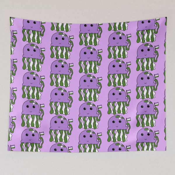 Item preview, Genderqueer flag jellyfish designed and sold by bookwoof.