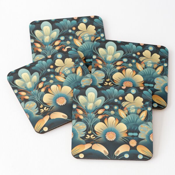 Item preview, Art deco style flowers designed and sold by Shop illusia.