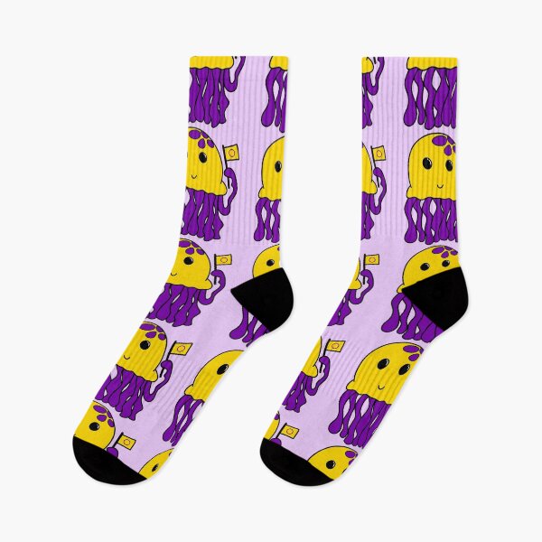 Item preview, Intersex flag jellyfish designed and sold by bookwoof.