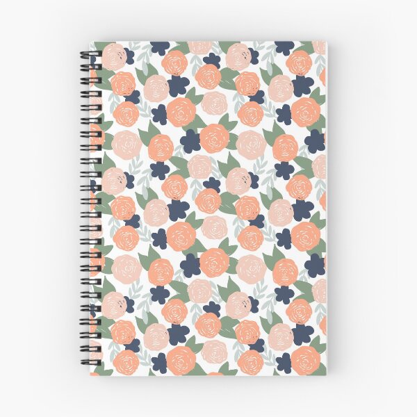 Item preview, Coral, Orange, Navy, Silver Sage, Green Floral Pattern designed and sold by JordynAlison.