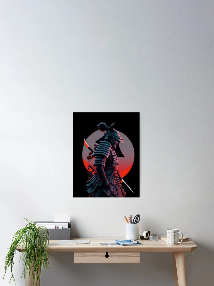 Aperçu 2 sur 3. Poster avec l'œuvre Samurai at Sunset créée et vendue par Rothnaric.