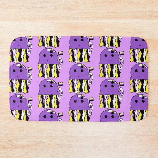 Item preview, Non-binary flag jellyfish designed and sold by bookwoof.