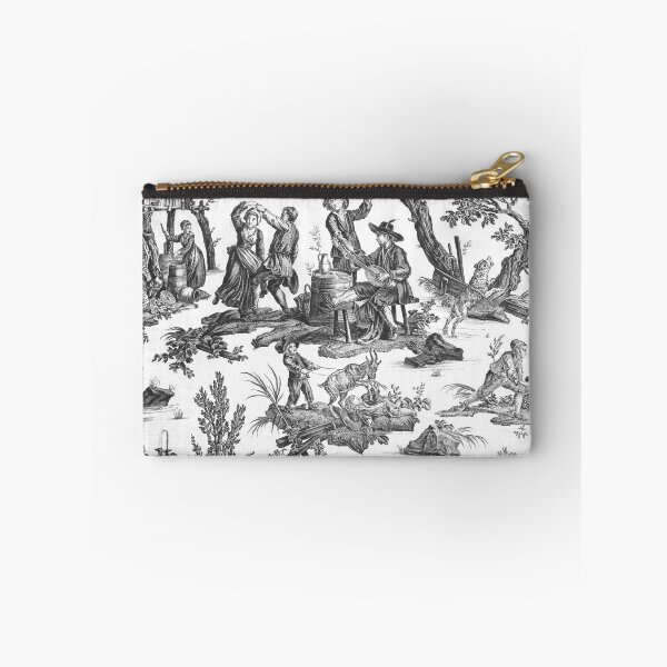 Item preview, Black and White Toile de Jouy  designed and sold by janesbotanics.