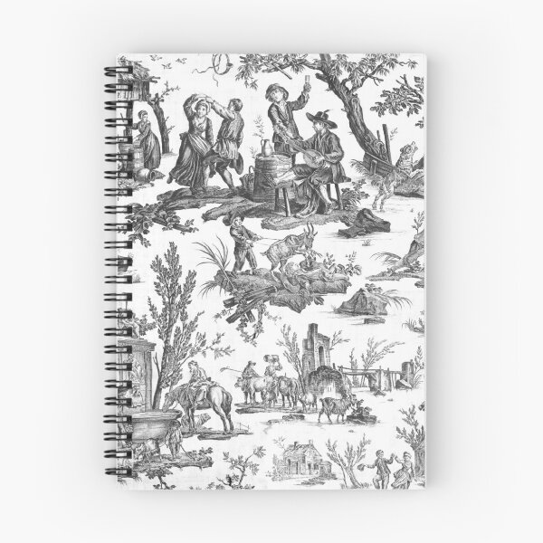 Item preview, Black and White Toile de Jouy  designed and sold by janesbotanics.