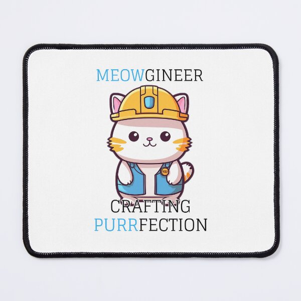Item preview, Whisker Wight the Cat Engineer (with text) designed and sold by PinotTeez.