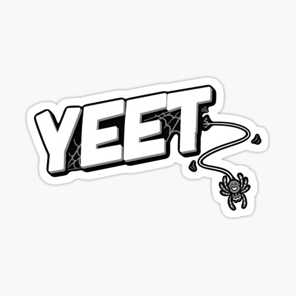Item preview, “YEET” Jumping Spider (grayscale) designed and sold by RegallyInsane.