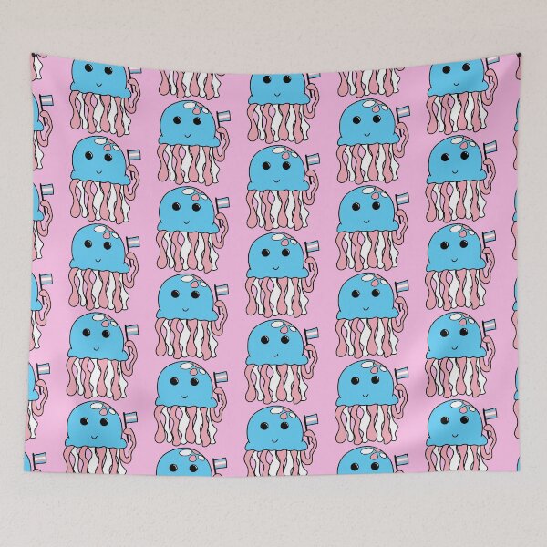 Item preview, Trans flag jellyfish designed and sold by bookwoof.