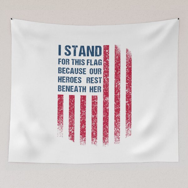 Item preview, I Stand For This Flag Because Our Heroes Rest Beneath Her T-Shirt designed and sold by design-animals.