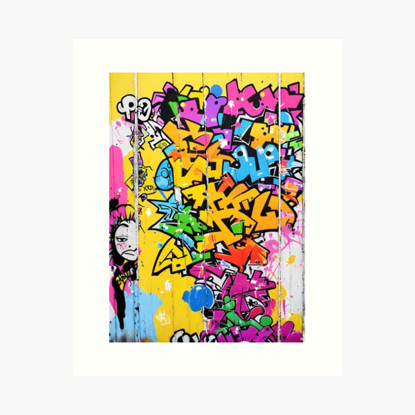 Artikel-Vorschau von  Vandalisiertes Brett | Graffiti-Pop-Ästhetik, designt und verkauft von CiceroSpin.