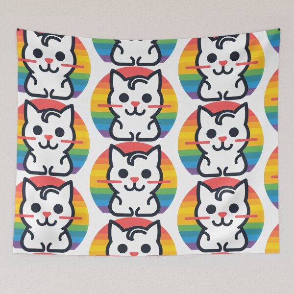Item preview, Rainbow cute cute cat Personality Logo designed and sold by BangBangYuBing.