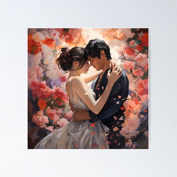 Item preview, Blossoming Love: A Japanese Idol Couple Enveloped in a Sea of Flowers designed and sold by InsaneLEDP.