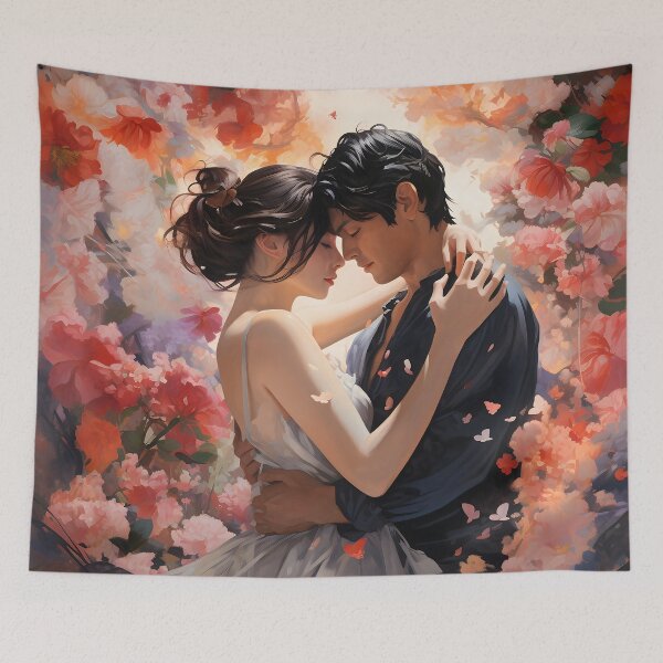Item preview, Blossoming Love: A Japanese Idol Couple Enveloped in a Sea of Flowers designed and sold by InsaneLEDP.