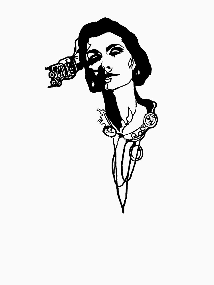 Coco Chanel Digitalized Sketch Drawing Essential T-Shirt for Sale by  RJTzio