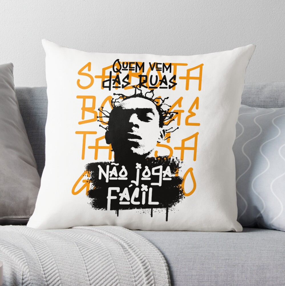 Sabotage - Quem vem das ruas não joga fácil (Who comes from the streets  doesn't play easy) | Throw Pillow