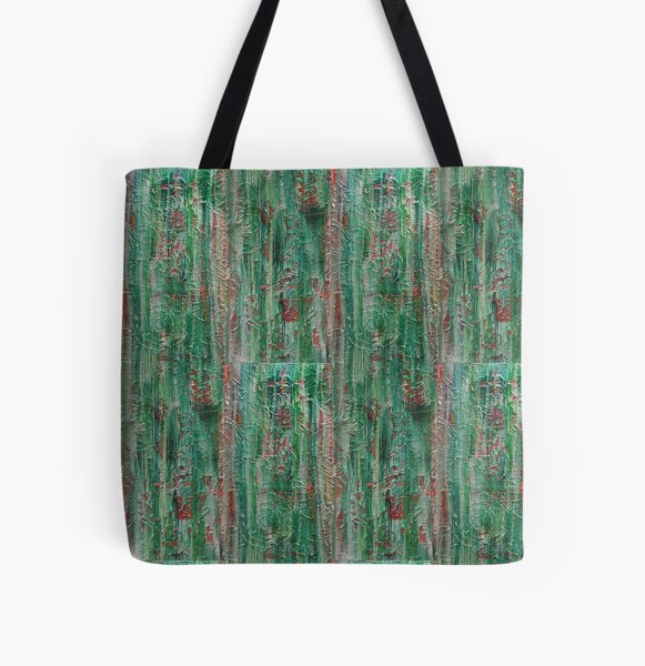 Old fashioned Tapestry (Jade) All Over Print Tote Bag
