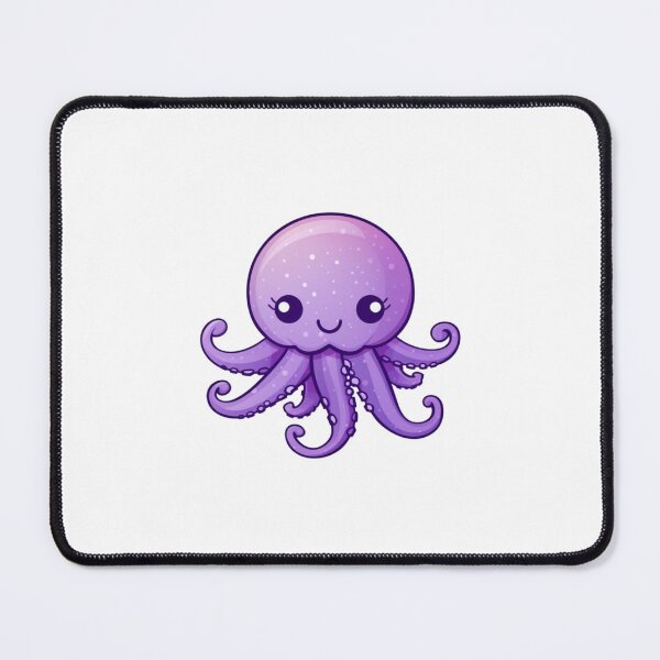 Item preview, Cute Smiling Purple Octopus designed and sold by Sereneluna.