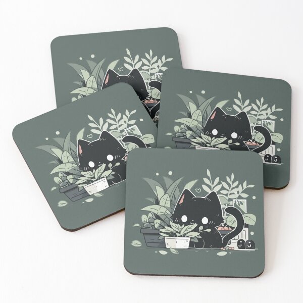 Item preview, Plant killer black cat designed and sold by etherElric.