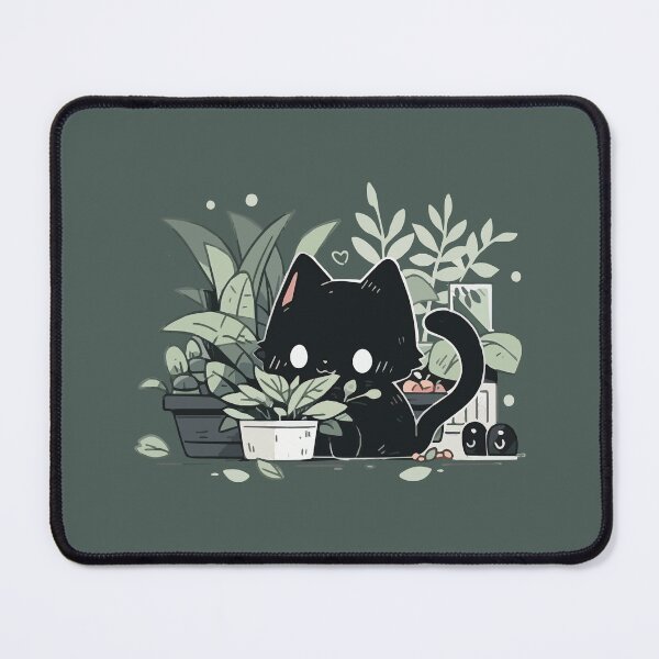 Item preview, Plant killer black cat designed and sold by etherElric.