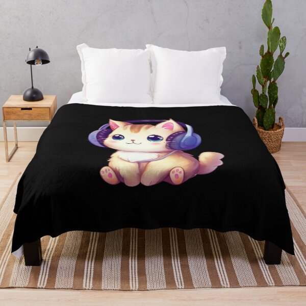 Item preview, Cute Cat Listening To Music With Headphones designed and sold by OliversCat.
