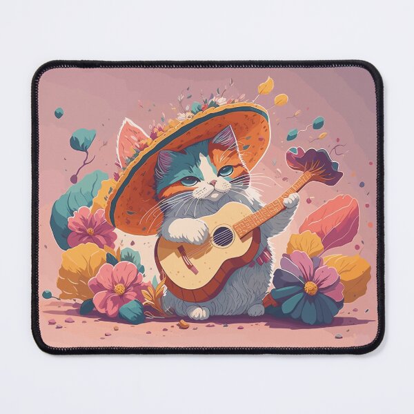 Artikelvorschau,  Mexikanische Katze, die Maracas spielt entworfen und verkauft von bubblegarden.