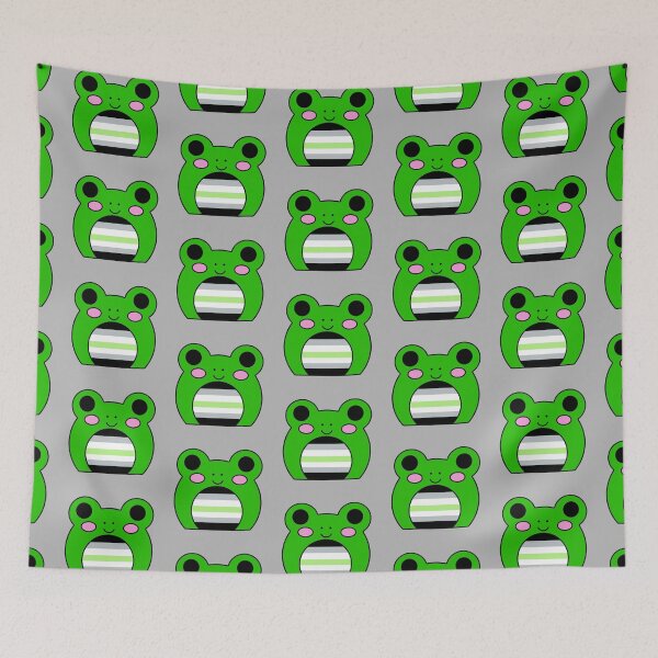 Item preview, Agender flag frog designed and sold by bookwoof.