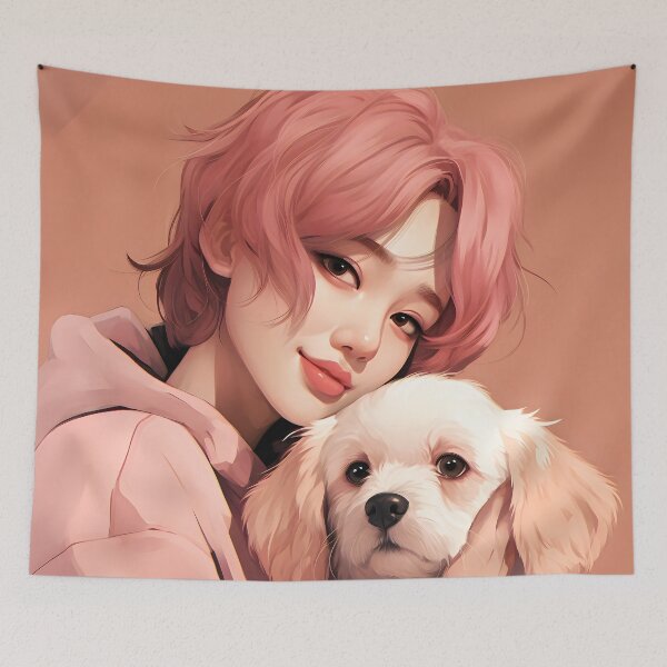 Item preview, Love and Fun: K-pop Idol and Lovable Pet Create Unforgettable Moments designed and sold by InsaneLEDP.