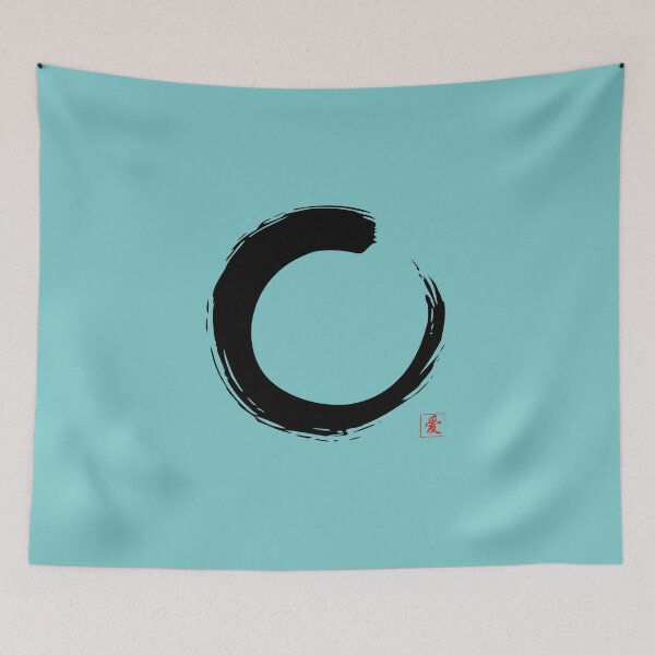 Item preview, Zen Circle Enso Art with Japanese Word Love designed and sold by Ching Teoh.