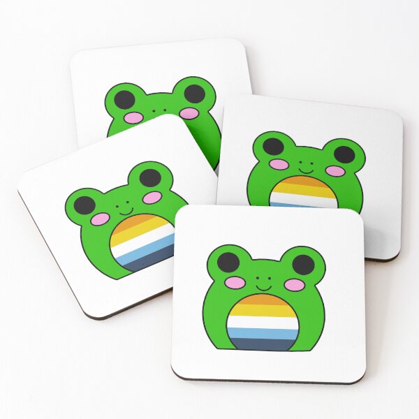 Item preview, Aroace flag frog designed and sold by bookwoof.