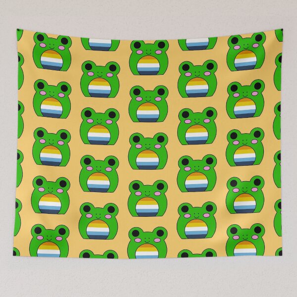 Item preview, Aroace flag frog designed and sold by bookwoof.