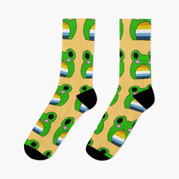 Item preview, Aroace flag frog designed and sold by bookwoof.