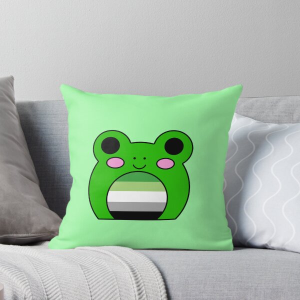 Item preview, Aromantic flag frog designed and sold by bookwoof.