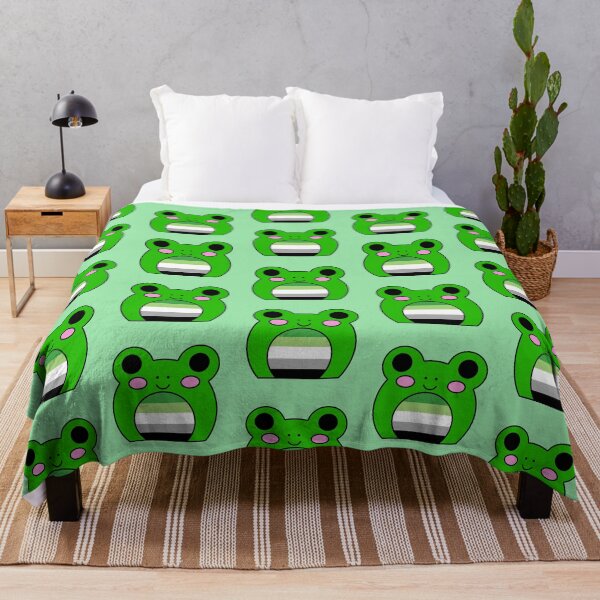 Artikelvorschau, Aromantic flag frog entworfen und verkauft von bookwoof.