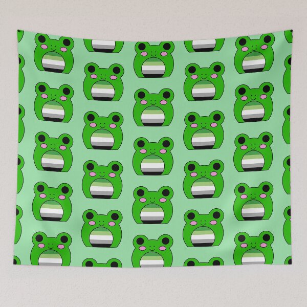 Artikelvorschau, Aromantic flag frog entworfen und verkauft von bookwoof.