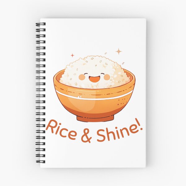 Aperçu de l'œuvre Rice & Shine Cute Kawaii, Cadeau amusant pour les gourmands asiatiques et les amateurs de cuisine chinoise, Adorable bol de riz, humour de cuisine asiatique créée et vendue par DaddyIssues-.