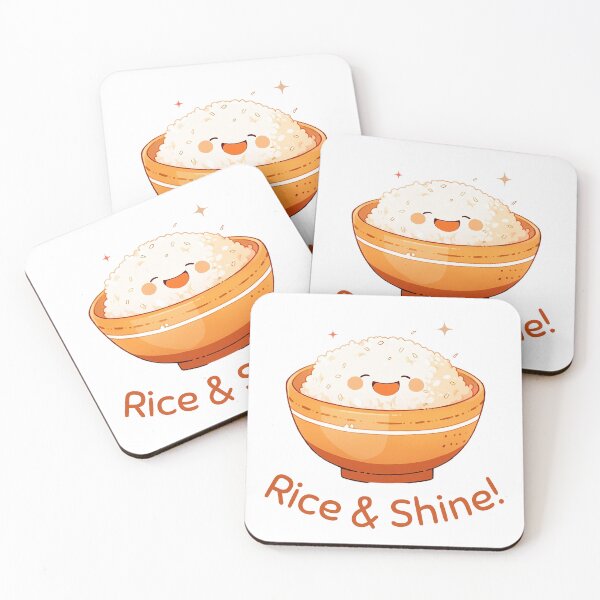 Item preview, Rice & Shine Cute Kawaii, Funny Asian Foodie Chinese Food Lover Gift, Adorable Rice Bowl Asian Cuisine Humor  designed and sold by DaddyIssues-.