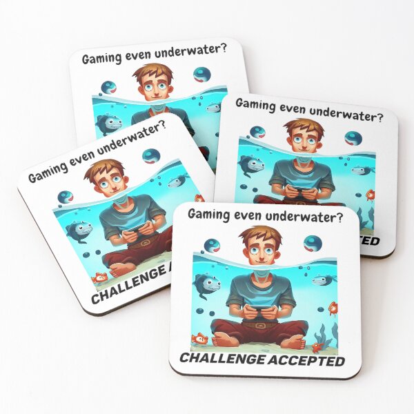 Item preview, Gamer playing underwater next to fish and algae designed and sold by creativo21.