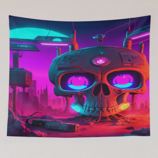 Item preview, Cyberpunk Skull designed and sold by SparkedVisions.