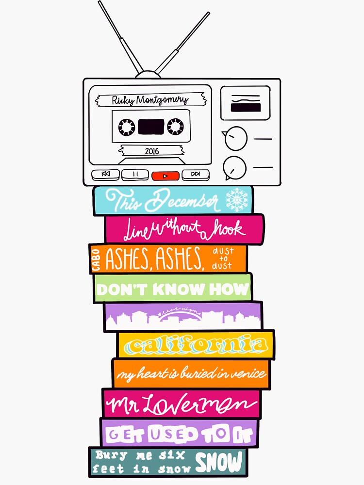 Thumbnail 3 of 3, Sticker, Ricky Montgomery Montgomery Ricky Album Cassettes designed and sold by isabellap317.