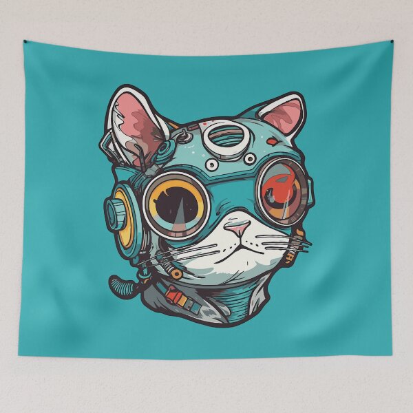 Item preview, Futuristic Multicolor Cats #13 pilot designed and sold by SOVISART.