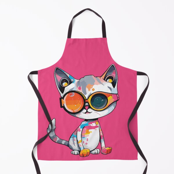Item preview, Futuristic multicolor cats #14 orange eye designed and sold by SOVISART.