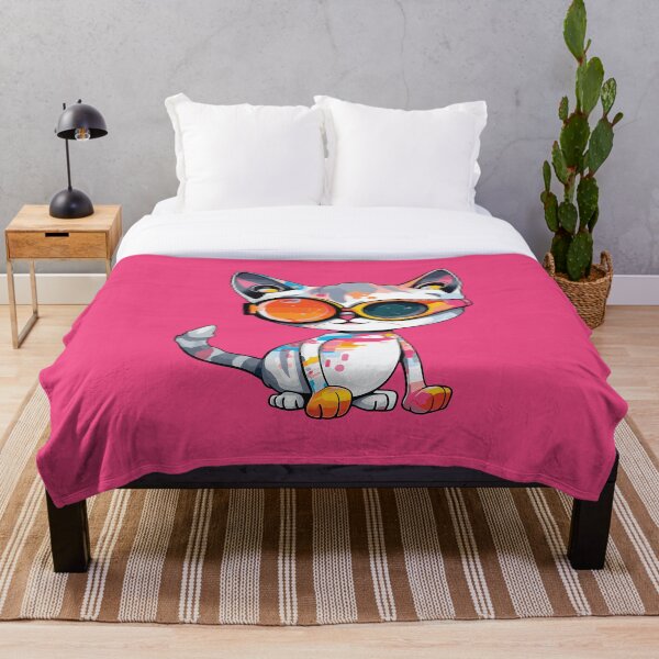 Item preview, Gatos multicolores futuristas #14 ojo naranja designed and sold by SOVISART.