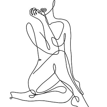 Artwork thumbnail, Dainty Woman Body Linework by Isabella Perry